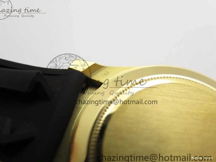 0501 Sporty Daytona 116518 KKF 1:1 Best Edition 904L Steel YG Black Dial on Rubber Strap A 2455
